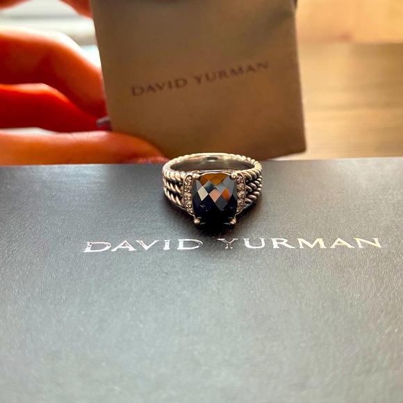 David Yurman Jewelry - David Yurman Hematite&Diamond Petite Wheaton Ring